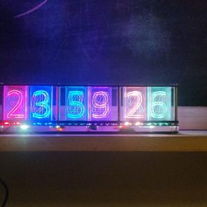 ساعت نیکسی nixie clock همراه با اکولایزر مدل NixGlow